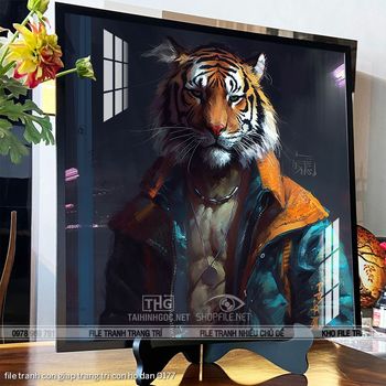 file tranh con giap trang tri con ho dan 0177