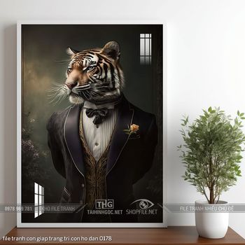 file tranh con giap trang tri con ho dan 0178