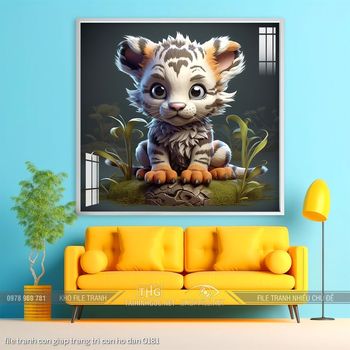 file tranh con giap trang tri con ho dan 0181