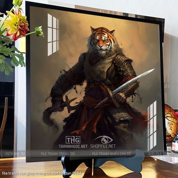 file tranh con giap trang tri con ho dan 0184