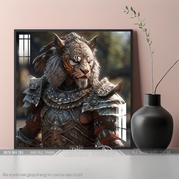 file tranh con giap trang tri con ho dan 0186