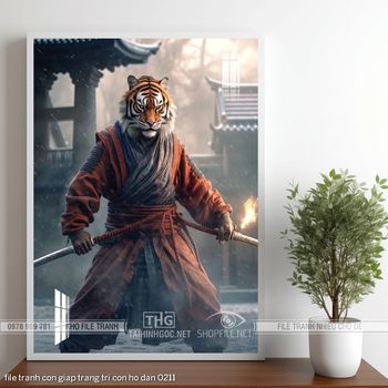 file tranh con giap trang tri con ho dan 0211