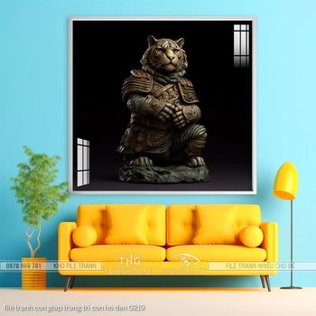 file tranh con giap trang tri con ho dan 0219