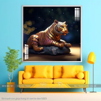 file tranh con giap trang tri con ho dan 0223