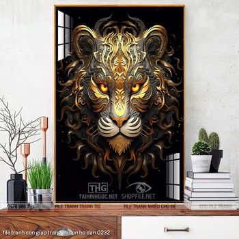 file tranh con giap trang tri con ho dan 0232