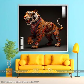 file tranh con giap trang tri con ho dan 0237