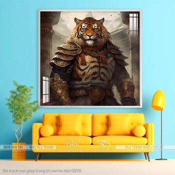 file tranh con giap trang tri con ho dan 0239