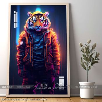 file tranh con giap trang tri con ho dan 0242