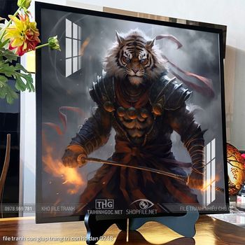 file tranh con giap trang tri con ho dan 0248