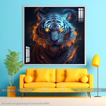 file tranh con giap trang tri con ho dan 0249