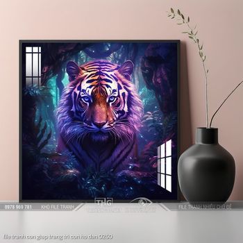 file tranh con giap trang tri con ho dan 0250