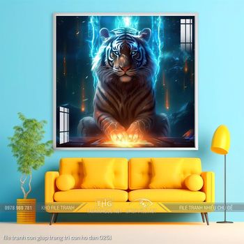 file tranh con giap trang tri con ho dan 0251