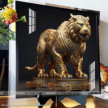 file tranh con giap trang tri con ho dan 0253