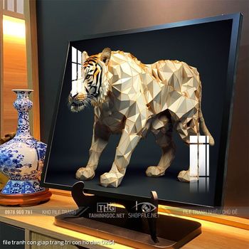 file tranh con giap trang tri con ho dan 0254