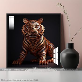 file tranh con giap trang tri con ho dan 0255