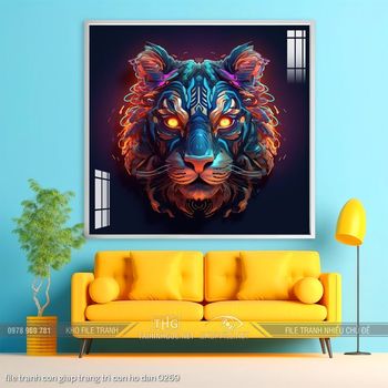 file tranh con giap trang tri con ho dan 0269