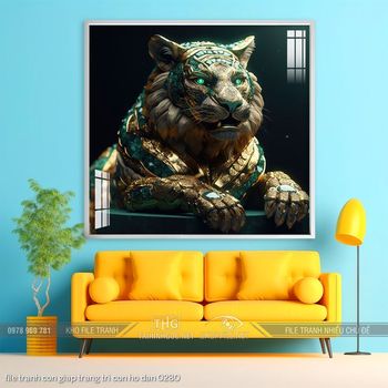 file tranh con giap trang tri con ho dan 0280