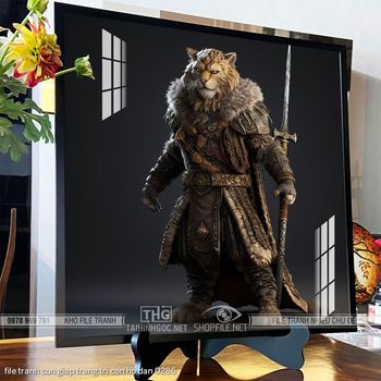 file tranh con giap trang tri con ho dan 0286