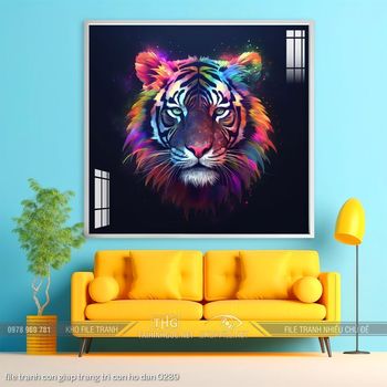 file tranh con giap trang tri con ho dan 0289