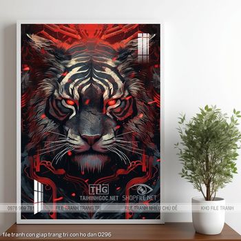 file tranh con giap trang tri con ho dan 0296