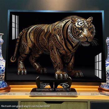 file tranh con giap trang tri con ho dan 0297