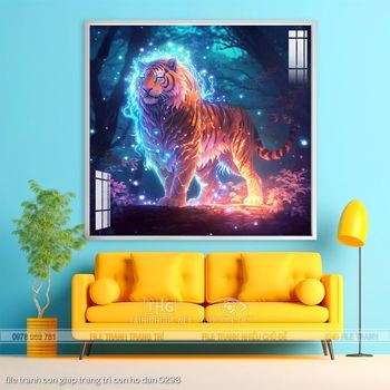 file tranh con giap trang tri con ho dan 0298