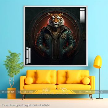 file tranh con giap trang tri con ho dan 0299