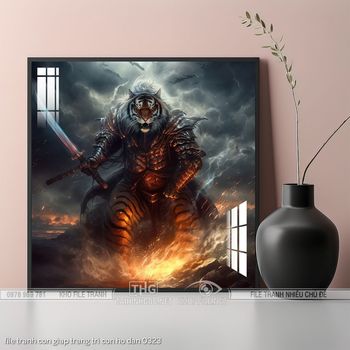 file tranh con giap trang tri con ho dan 0323