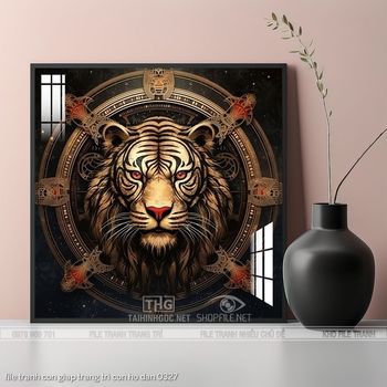 file tranh con giap trang tri con ho dan 0327