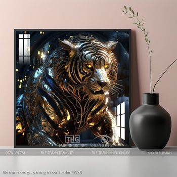 file tranh con giap trang tri con ho dan 0328