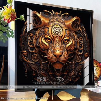 file tranh con giap trang tri con ho dan 0332