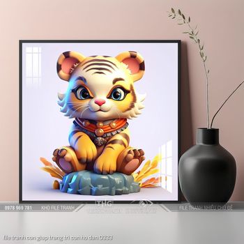 file tranh con giap trang tri con ho dan 0333