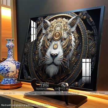 file tranh con giap trang tri con ho dan 0334