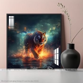 file tranh con giap trang tri con ho dan 0335