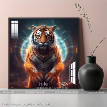 file tranh con giap trang tri con ho dan 0336