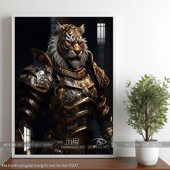 file tranh con giap trang tri con ho dan 0337