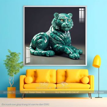 file tranh con giap trang tri con ho dan 0341