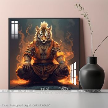 file tranh con giap trang tri con ho dan 0355