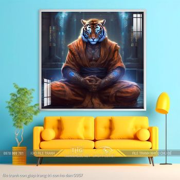 file tranh con giap trang tri con ho dan 0357