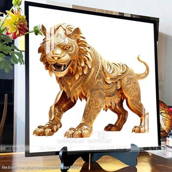 file tranh con giap trang tri con ho dan 0362