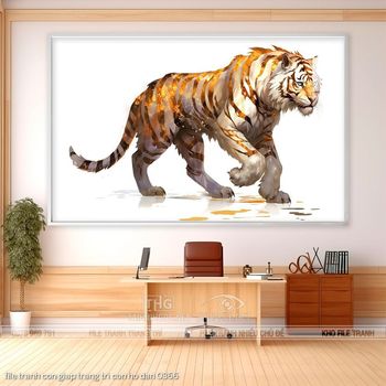 file tranh con giap trang tri con ho dan 0366