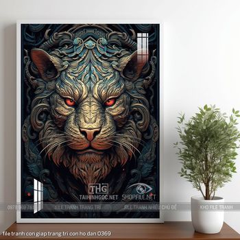 file tranh con giap trang tri con ho dan 0369