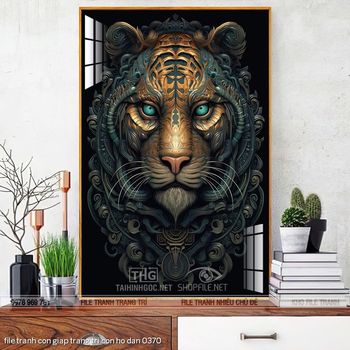 file tranh con giap trang tri con ho dan 0370