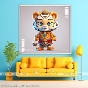 file tranh con giap trang tri con ho dan 0371