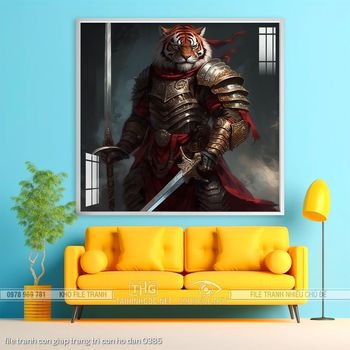 file tranh con giap trang tri con ho dan 0385