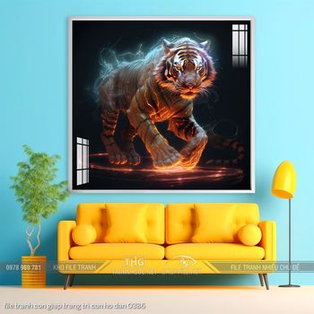 file tranh con giap trang tri con ho dan 0386