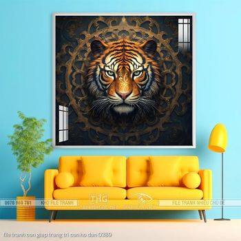 file tranh con giap trang tri con ho dan 0389