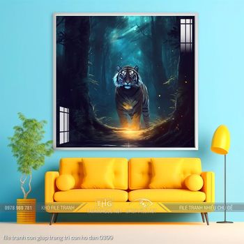 file tranh con giap trang tri con ho dan 0399