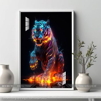 file tranh con giap trang tri con ho dan 0430