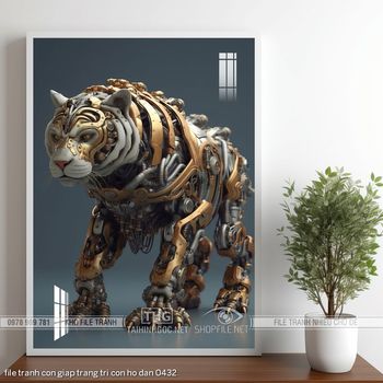 file tranh con giap trang tri con ho dan 0432